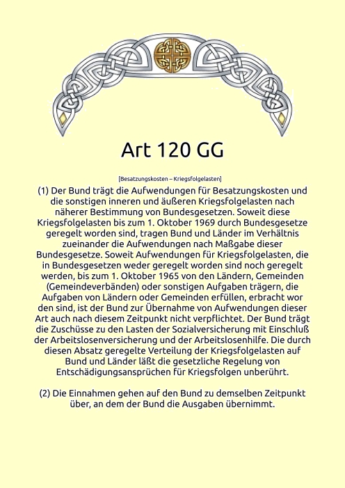 Art 120 GG Art 120 GG