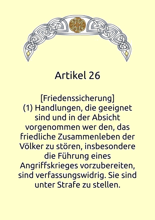 Art 26 GG Art 26 GG